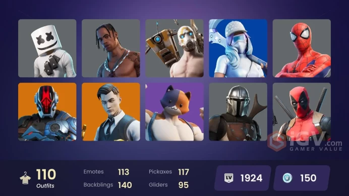 110 skins | Travis Scott | Reaper | Candy Axe | Gold Meowscles | Gold Midas | Gold Brutus | Major Glory | Valeria | The Foundation | Raz