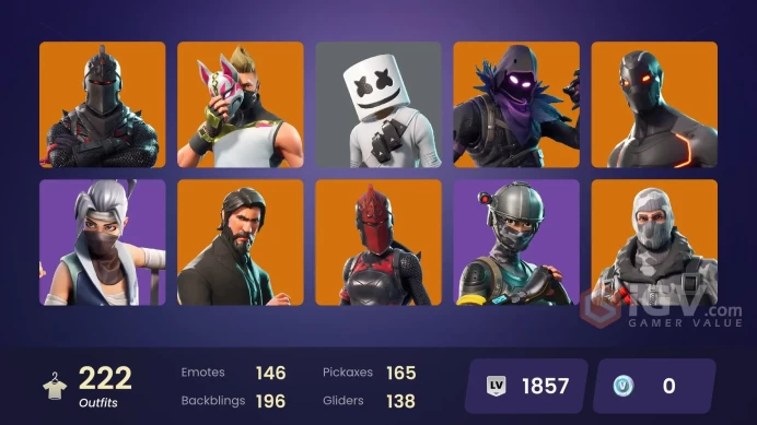 221 skins | Black Knight | The Reaper | Elite Agent | Take The L | Floss | Tidy | Blue Squire | Royale Knight | Havoc | Trailblazer | Reaper