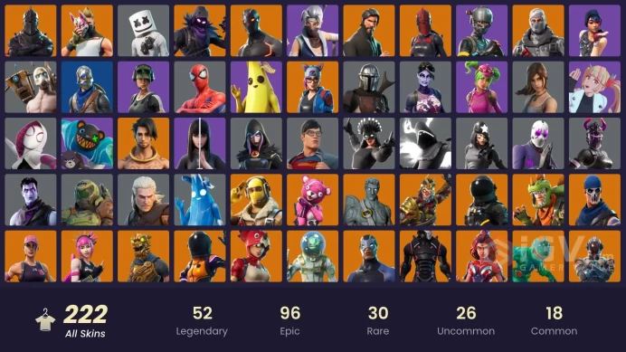 221 skins | Black Knight | The Reaper | Elite Agent | Take The L | Floss | Tidy | Blue Squire | Royale Knight | Havoc | Trailblazer | Reaper