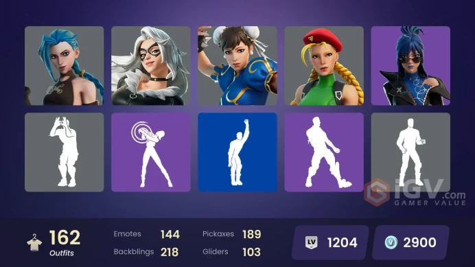 PC/PSN/Xbox/Nintendo 160 skins | Arcane Jinx | Hades | Valeria | Peter Griffin | Zeus | Poseidon | General Grievous | Apprentice Evie | Captain 