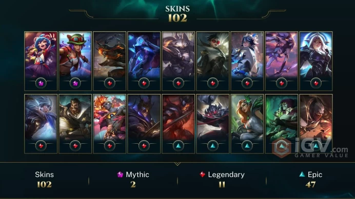 EUW -(S16) DIAMOND 2(66LP)- MASTER 110LP PEAK - 172 Champ - 102 Good Skins - 51.7K BE - HANDMADE - FULL ACCES - LIFETIME WARRANTY - CHEAP