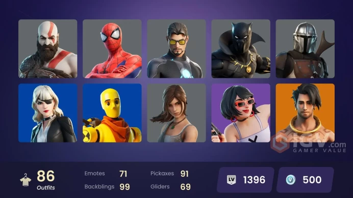 [PC/PSN/XBOX] FA 86 SKINS | KRATOS | LARA CROFT | XANDER | MALIK (SOLITARY DEFENDER) | RONIN (CAPE) | MENACE (CHALLENGER MENACE - FLAME) |