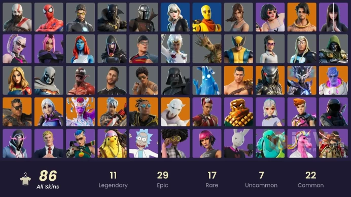 [PC/PSN/XBOX] FA 86 SKINS | KRATOS | LARA CROFT | XANDER | MALIK (SOLITARY DEFENDER) | RONIN (CAPE) | MENACE (CHALLENGER MENACE - FLAME) |