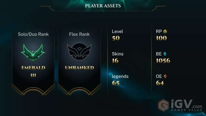 EUW -(S16) EMERALD 3(29LP) %60WR - 65 Champ - 16 Good Skins(2 Ultimate, 4 Epic) - 1K BE - HANDMADE - FULL ACCES - LIFETIME WARRANTY - CHEAP