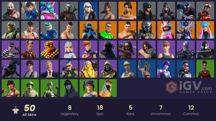 [PC/XBOX/Nintendo] 50 skins | FA | Leviathan Axe | Kratos | Master Chief | Snake Eyes | Fox-hunter | Menes | 