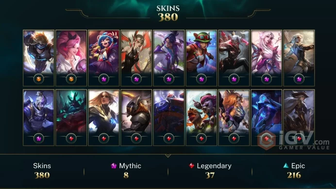 EUW 368 Skins 172 Champs | Dark Star Karma | Swamp Master Kennen | Mythmaker Garen | Star Guardian Nilah | PsyOps Pyke | Pengu Garen | LOL0044
