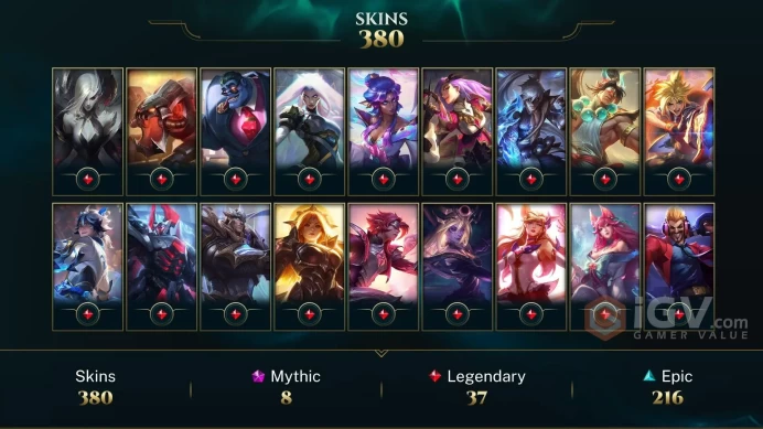 EUW 368 Skins 172 Champs | Dark Star Karma | Swamp Master Kennen | Mythmaker Garen | Star Guardian Nilah | PsyOps Pyke | Pengu Garen | LOL0044