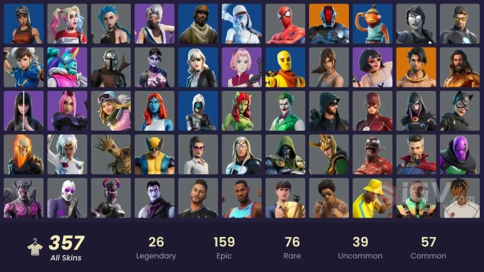 [PC/PSN/XBOX/Nintendo] 356 Skins FA | Leviathan Axe | Chun-Li | Reaper | Menace Cloud | Striker Blizzard | Bomber |