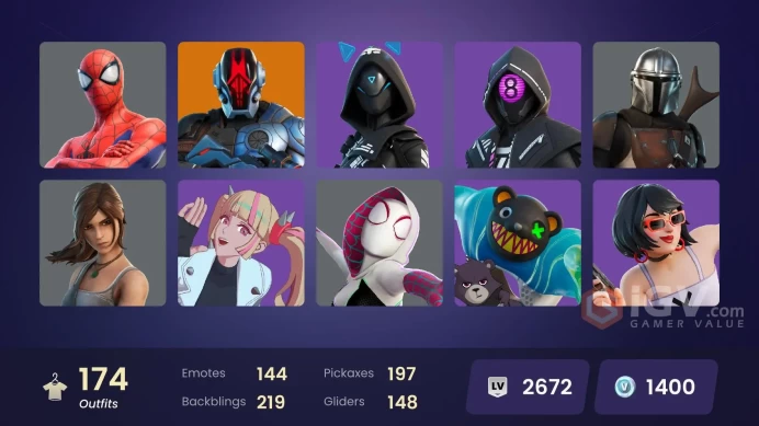 [PC/PSN/XBOX/Nintendo] 174 Skins FA | Darth Vader | Vi | Omegarok | Kymera | Polar | Peely Evie |