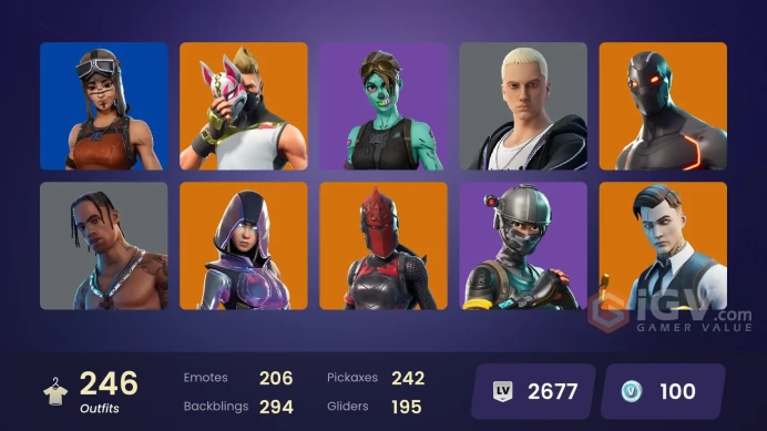 Full Access 246 skins | OG STW | Renegade Raider | Glow | Elite Agent | Travis Scott | MINTY | Prodigy | Blue Striker | Clutch 