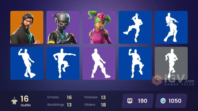 16 skins | The Reaper | Elite Agent | Take The L | Ride The Pony | Mako | Snowflake | Dark Voyager | Valor | Carbide | Cuddle Team Leader