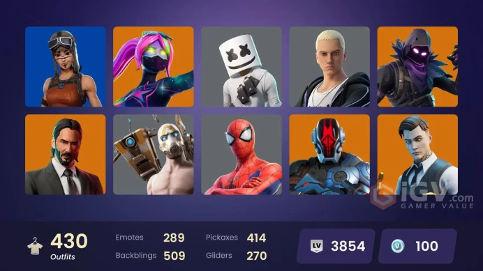 430 skins | OG STW | Gold Midas | Gold Brutus | Master Chief (Matte Black) | Cloud Striker | Point Patroller | Vivi Chroma | 3260 VB