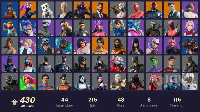 430 skins | OG STW | Gold Midas | Gold Brutus | Master Chief (Matte Black) | Cloud Striker | Point Patroller | Vivi Chroma | 3260 VB