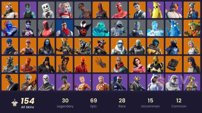 (PC PSN XBOX) 154 skins | OG STW | Travis Scott | Gold Brutus | Gold Midas | Rogue Agent | Dante | Prodigy | Blitz | Keri Commander | Frostbite