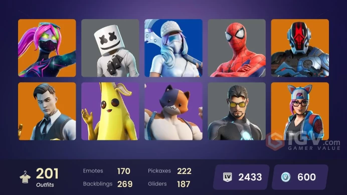 (PC PSN XBOX) 201 skins | Gold Midas | Snap | Kymera | The Imagined | Ultima Knight | The Cube Queen | Eternal Knight | The Scientist | Fade | F