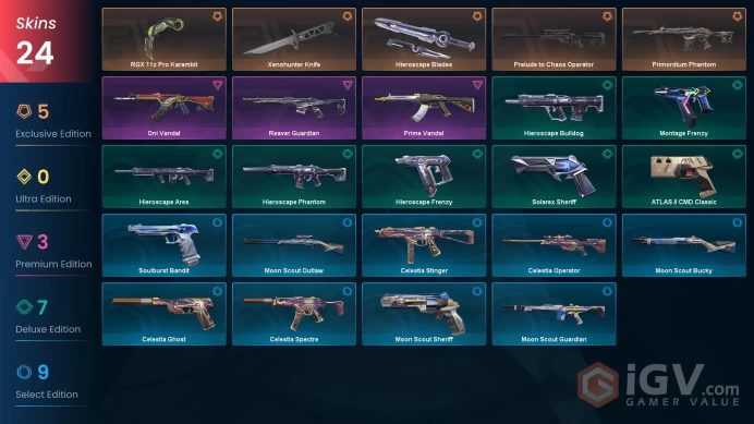 EU Diamond 3 | RGX Karambit + Xenohunter Knife | Oni & Prime Vandal | Full Access | Email Changeable