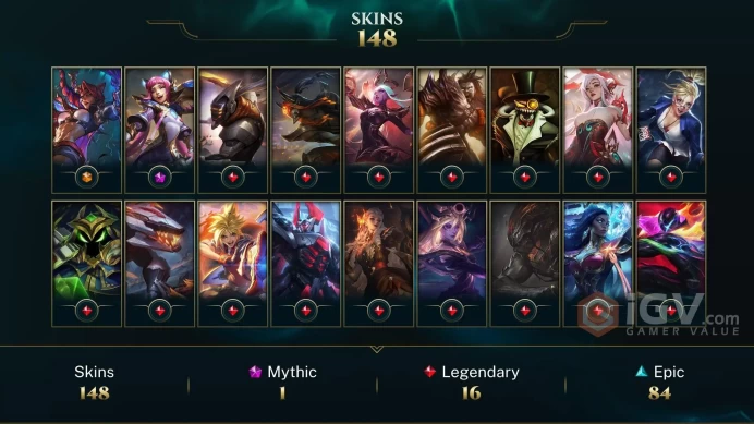 | EUNE | 148 SKINS | SILVER 3 | 169 CHAMPIONS | 374 LEVEL | INSTANT DELIVERY | FULL ACCESS | FVDyr |