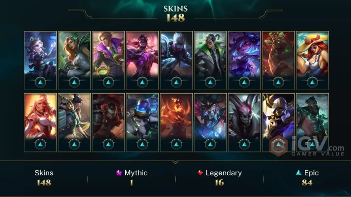 | EUNE | 148 SKINS | SILVER 3 | 169 CHAMPIONS | 374 LEVEL | INSTANT DELIVERY | FULL ACCESS | FVDyr |
