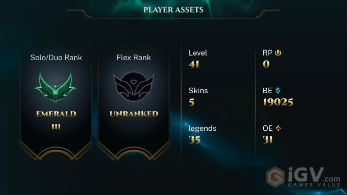 [EUW] S2026 - Emerald 3 - 56 Winrate - 19K Be - Honor 4 - S14 Emerald 4 - Safe - Instant Delivery