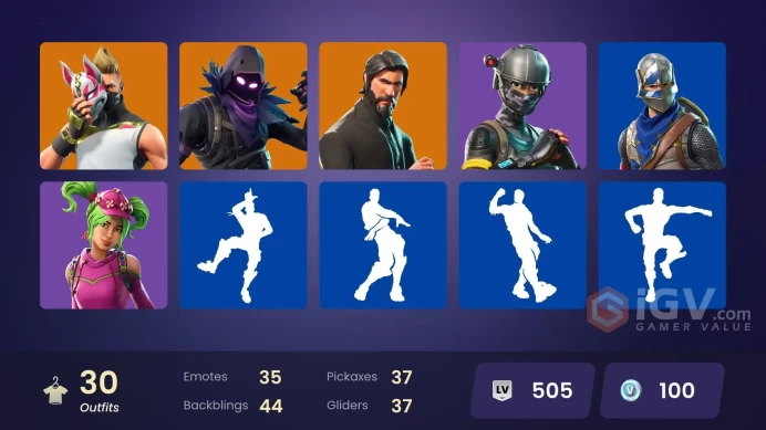 [PC/XBOX] 30 skins | The Reaper | Blue Squire | Royale Knight | Elite Agent | Blue Team Leader | Dark Voyager | Drift | Raven | 100 VB