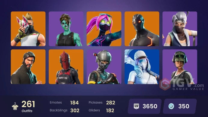 261 skins | OG STW | The Reaper | Elite Agent | Trailblazer | Recon Champion | Polo Prodigy | Rogue Agent | Rust Bucket | Tenderizer | 150 VB