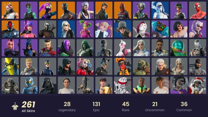 261 skins | OG STW | The Reaper | Elite Agent | Trailblazer | Recon Champion | Polo Prodigy | Rogue Agent | Rust Bucket | Tenderizer | 150 VB