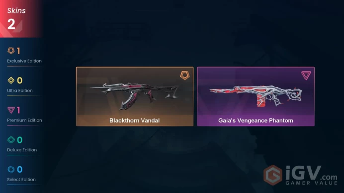 EU 2 skins | Gaia's Vengeance Phantom | Blackthorn Vandal | V0446