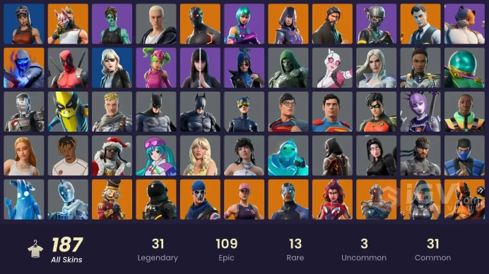 [NIN/PC] 186 SKINS | OG STW | WONDER | IKONIK | RENEGADE RAIDER | THE REAPER | GLOW | ELITE AGENT | ROGUE AGENT | FASHION BANSHEE | SHADY DOGGO 