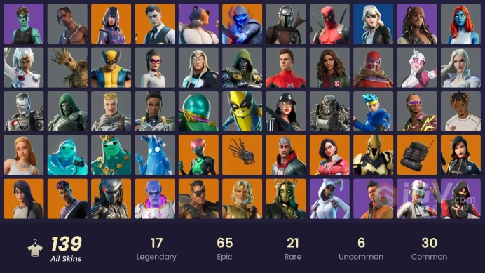 [NIN/PC] 139 SKINS | IKONIK |  TRAVIS SCOTT | MERRY MINT AXE | GLOW | GOLD MIDAS | FIXER | POINT PATROLLER | TRILOGY | XEV | UPGRADE WITH HELMET
