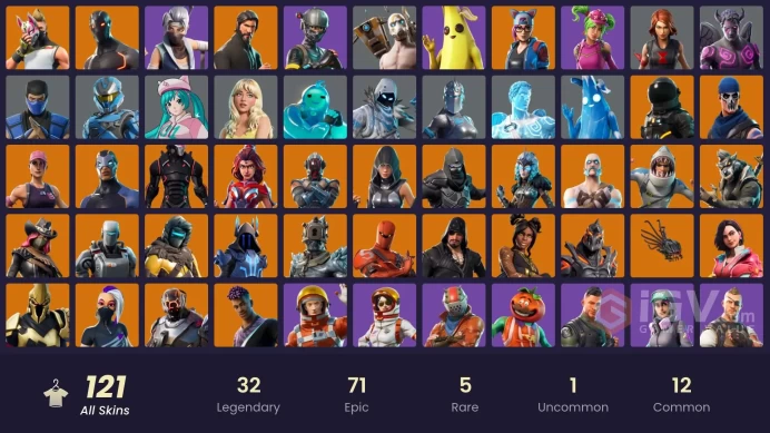 121 skins | OG STW | The Reaper | Elite Agent | Take The L | Omega (stage 5) | Rust Bucket | Reaper | Basic Basher | Ol' Woody | Hot Marat | 650