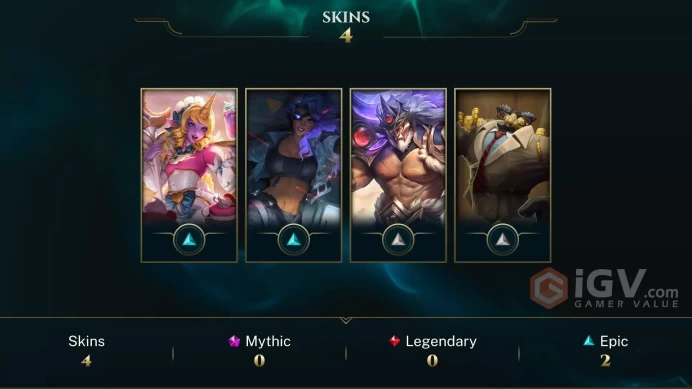 EUW  Unranked // ✨ +38 Champion / 789 BE / +4 Skins / 44 Level / Full Access /  Click for Full Details