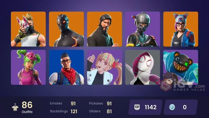 87 skins | OG STW | The Reaper | Elite Agent | Blue Team Leader | Prodigy | Rogue Agent | Blue Striker | Carbon Commando | Rust Bucket | Tabulat