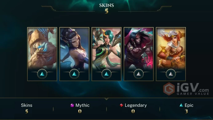 EUW  Unranked // ✨ +35 Champion / 1371 BE / +5 Skins / 44 Level / Full Access /  Click for Full Details