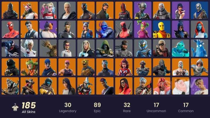 [PC/XBOX] 185 skins | OG STW | Black Knight | Merry Mint Axe | Sparkle Specialist | The Reaper | Blue Squire | Royale Knight | Elite | 300 VB
