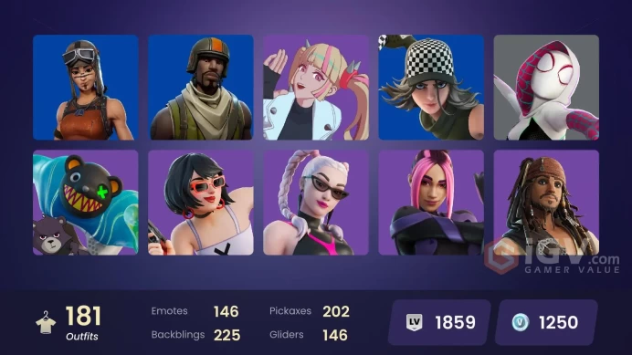 [PC] 176 skins | Renegade Raider | Aerial Assault Trooper | Valeria | Paradigm (Reality-659) | The Origin | Kado Thorne | Peter Griffin | Snap