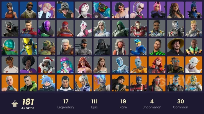 [PC] 176 skins | Renegade Raider | Aerial Assault Trooper | Valeria | Paradigm (Reality-659) | The Origin | Kado Thorne | Peter Griffin | Snap