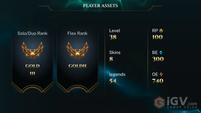 [EUW] | Gold III  | Champion 54 |  LVL 30 |  | Full Access | Instant Delivery |Unverified Email | AB5