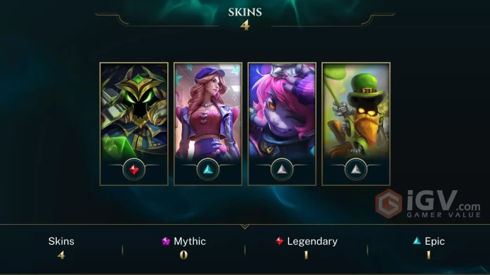 [EUW] - Silver II / 4 Skins / Changeable Mail | Instant Delivery | Lifetime Warranty | 100% Handmade & Secure | 24/7 Support
