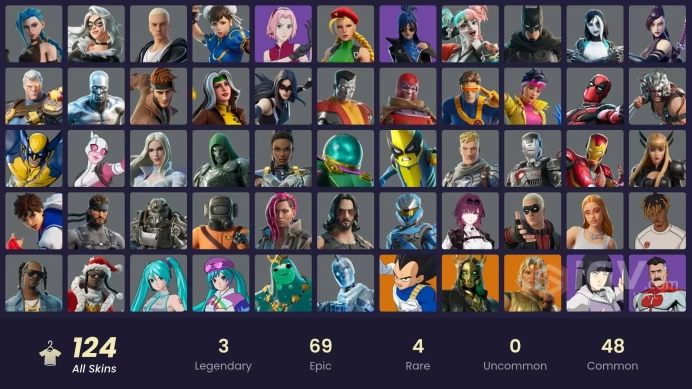 [ALL PLATFORMS]-125 Skin-150.000 V-BUCKS SPEND-Arcane Jinx-Chun-Li-Invincible & Omni-Man-T-60 Power Armor-FULL ACCESS-SCROLL DOWN FOR SKINS-