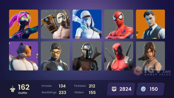[PC/PSN/XBOX/Nintendo]  162 skins F/A :  Leviathan Axe | Gold Meowscles | Gold Brutus | Gold TNTina | Gold Midas | Tart Tycoon | Zeus | Joey | R