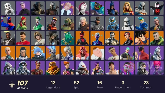 [ALL PLATFORMS]-107 Skin-Captain Levi-Son Goku-Midas Rex-Malice-LeBron James-The Rogue LAROI-The Kid LAROI-Mikasa Ackermann-FULL ACCESS-