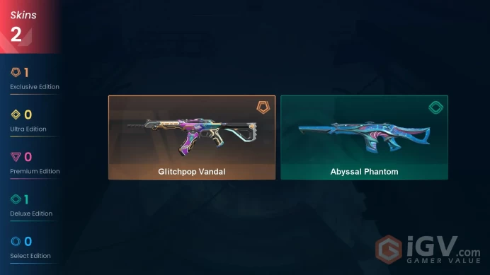 | EU | 2 SKINS | VALUE: 3450 VP | Glitchpop Vandal | Abyssal Phantom | 11 LEVEL | INSTANT DELIVERY | FULL ACCESS | FXCYI |