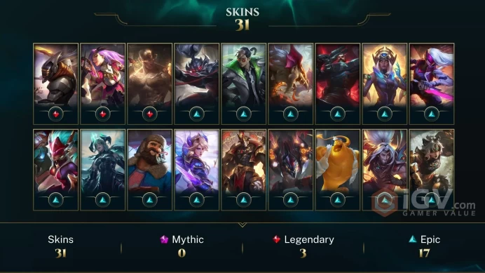 EUW -(S16) PLATIN 4  - 68 Champ -  31 Good Skins(3 Legendary, 17 Epic) - 7.8K BE - HANDMADE - FULL ACCES - LIFETIME WARRANTY - CHEAP