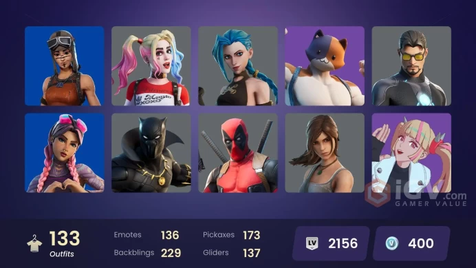 [ALL PLATFORMS]-132 Skin-172 Pickaxes-Black Widow Outfit-Renegade Raider-Mira (HUNTR/X)-Arcane Jinx-Harley Quinn-Naruto Uzumaki-FULL ACCESS-