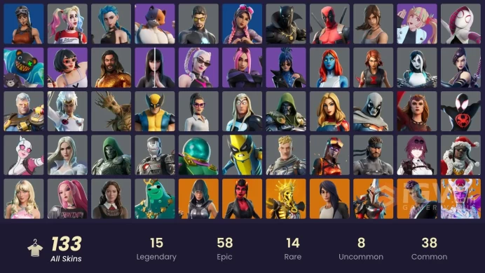[ALL PLATFORMS]-132 Skin-172 Pickaxes-Black Widow Outfit-Renegade Raider-Mira (HUNTR/X)-Arcane Jinx-Harley Quinn-Naruto Uzumaki-FULL ACCESS-