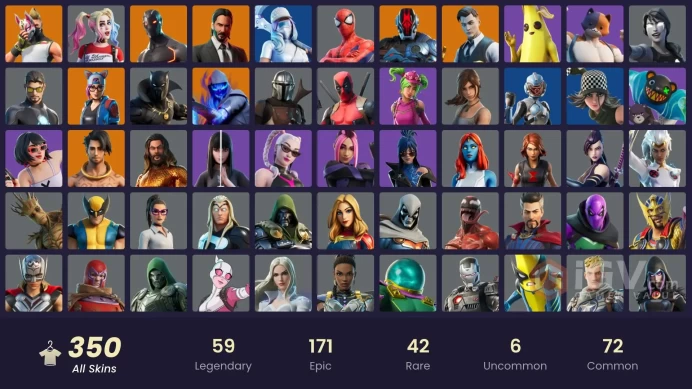 [PC/XBOX] 350 skins | Gold Meowscles | OG Paradigma | Gold TNTina | Gold Brutus | OG STW  KK12