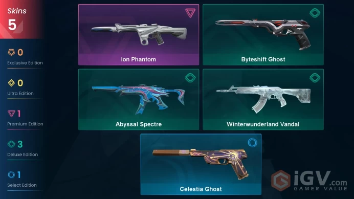 EU Level 72 5 Skins 19 Agents Ion Phantom Ion Phantom Ion Phantom