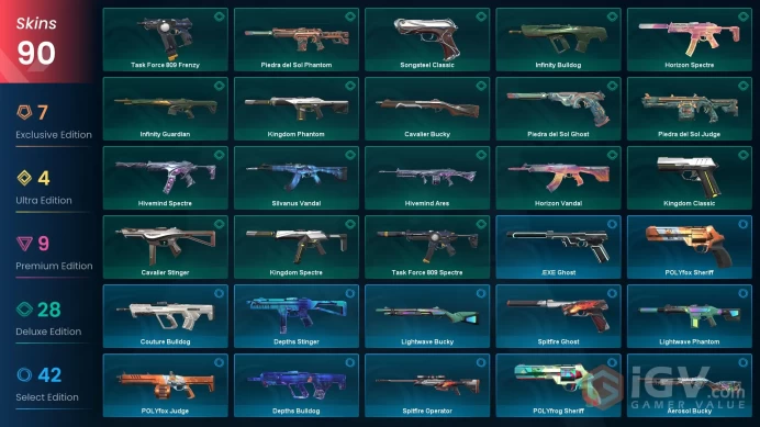 Silver 2 NA Level 48 90 Skins Elderflame Judge Reaver Sheriff Elderflame Operator Oni Phantom Oni Phantom Reaver Sher...