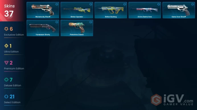 Diamond 1 EU Level 265 37 Skins Divergence Vandal Prime//2.0 Karambit Evori Dreamwings Vandal Sentinels of Light Vand...