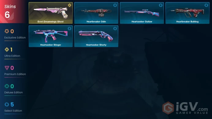 EU Level 19 6 Skins 10 Agents Evori Dreamwings Ghost Evori Dreamwings Ghost Evori Dreamwings Ghost